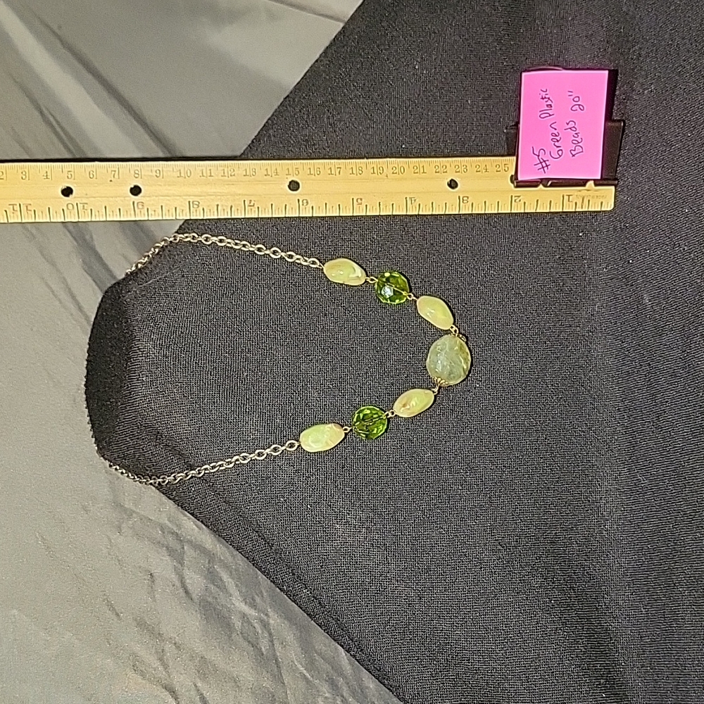 20" bronze with plastic (antique beaded) necklace